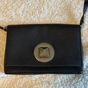 Kate Spade Black Crossbody with Silver Accent